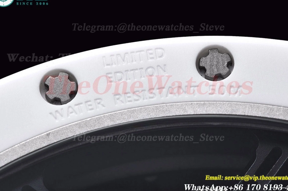 Strap Real YSF RM52-01 On Rubber White Cer RU Tourbillon 0217